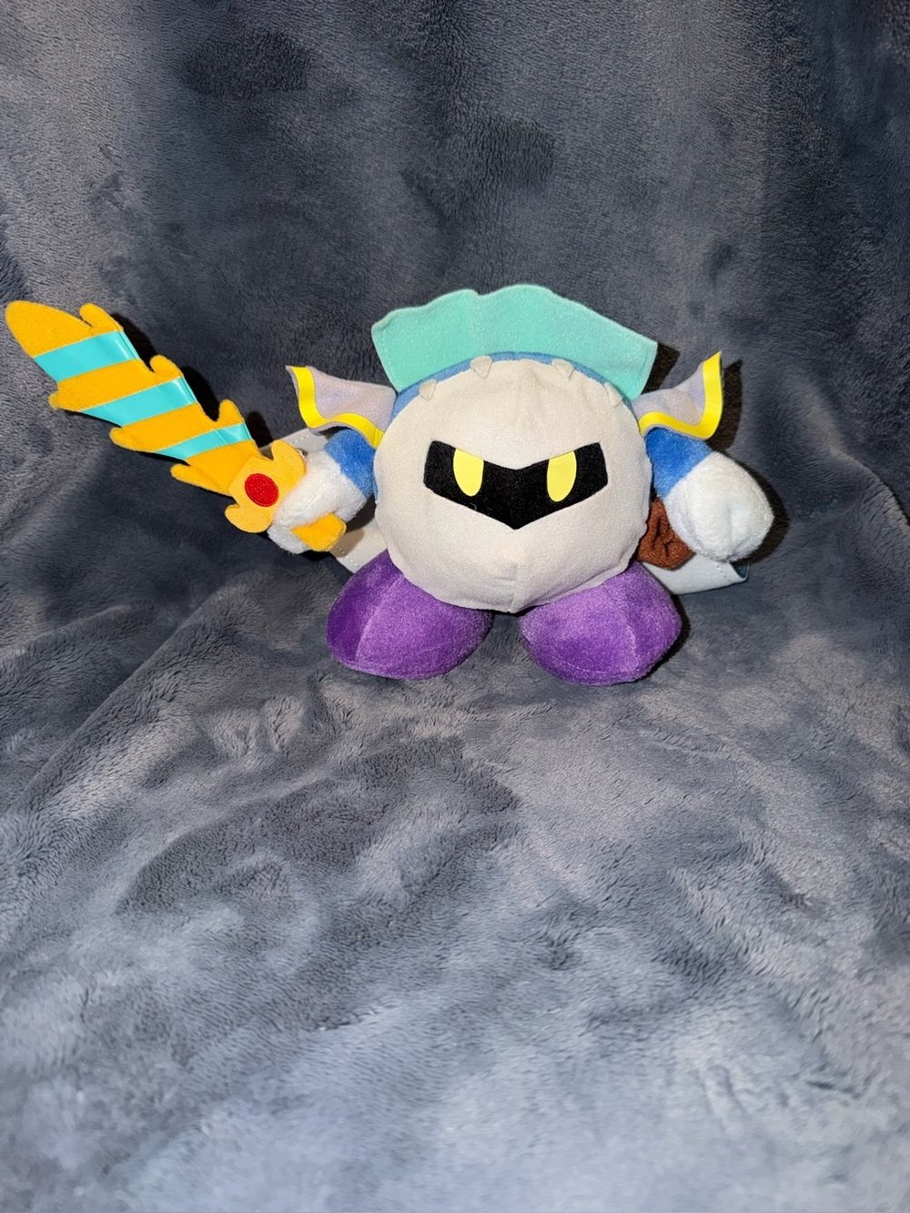Kirby Adventure MetaKnight 5" Plush & Sword Toy San-ei Little Buddy - No Tag